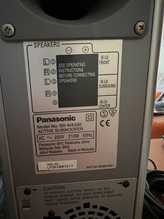 Home Cinema Panasonic Gris/Plata