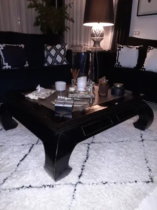 Mesa Centro Oriental Iroco Macizo original.