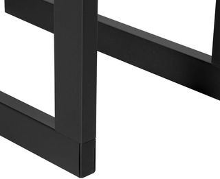 Porta legna verticale interno con capacità massima di 100 kg, legnaia per interni ed esterni in metallo, 40X25X100 cm, nero