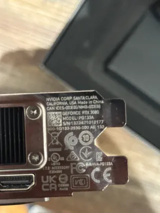 Tarjeta Gráfica RTX 3080 FE NO NEGOCIABLE