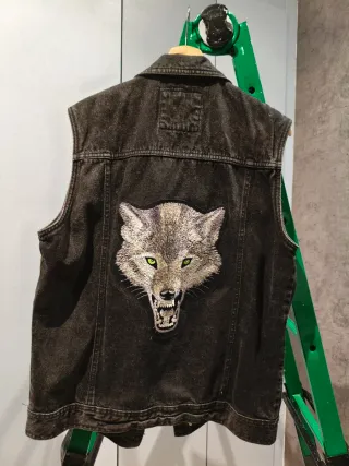 Chaleco vaquero Pull&Bear negro Talla L