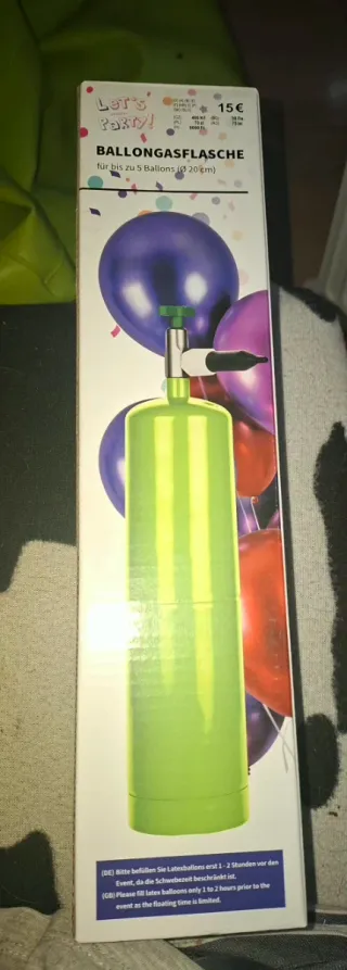 Bombona de helio para globos