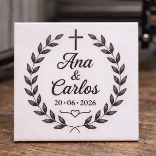 Azulejo Boda Personalizado Nombres