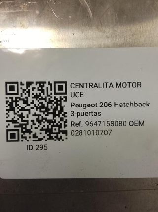 Peugeot 0281010707 centralita 206 - 1.4 hdi mt 295