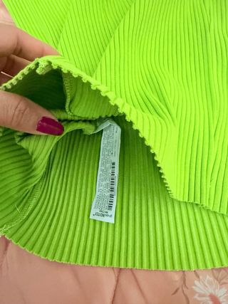 Falda larga Zara verde talla L