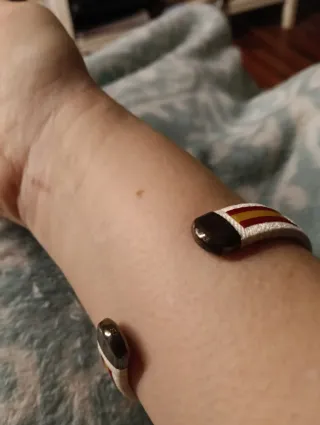 Pulsera unisex blanca con bandera España