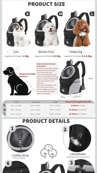 Mochila transportín para perros y gatos TALLA L.