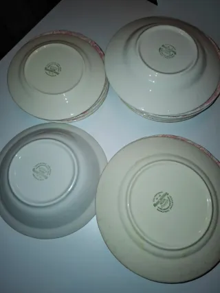 Servicio vintage inglés Ironstone rojo  6 personas