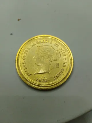 Moneda 100 Reales Baño Oro 24k