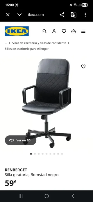 Silla de escritorio negra