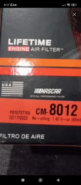 Filtro de Aire K&N CM-8012