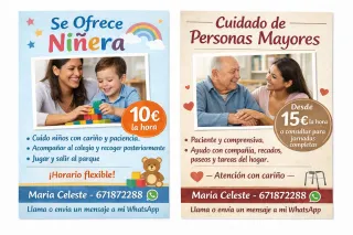 Busco trabajo de cuidadora