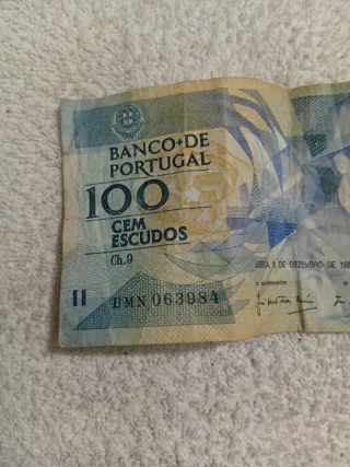 Banconota 100 Escudos Portogallo