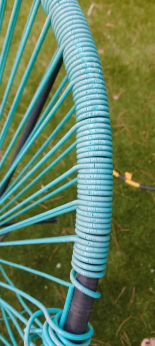 Sillón de jardín en acero y mimbre sintético