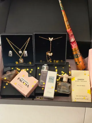 Set de Joyería y Perfumes Dior, Prada, Marc Jacobs