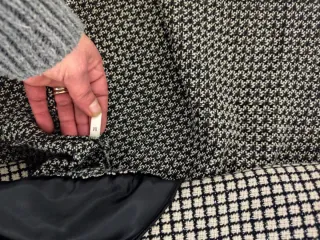 Cappotto blazer fantasia quadretti