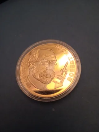 Moneda Robert Koch Alemania Chapado Oro