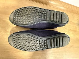 Mocasines T.39 niño serraje azul marino