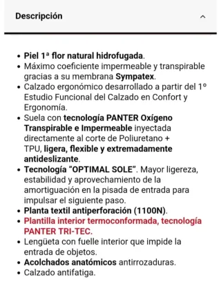 Botas media caña Panter 1a Piel