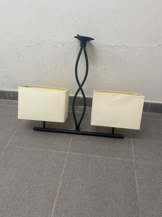 Lámpara de techo forja y tela