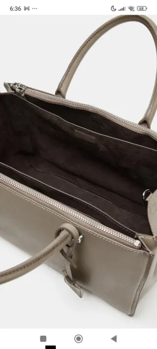 Bolso Zara Gris Topo Nuevo