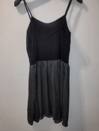 Vestito estivo nero con pois taglia XS