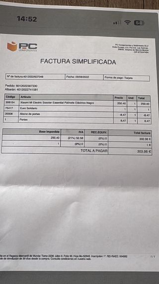 Patinete Eléctrico Negro