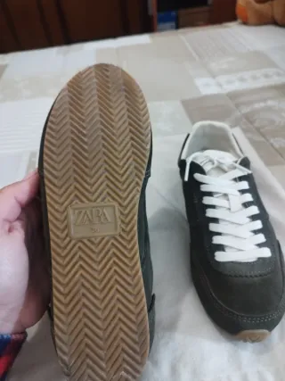 Zapatillas Zara Verde Oliva Mujer Talla 38