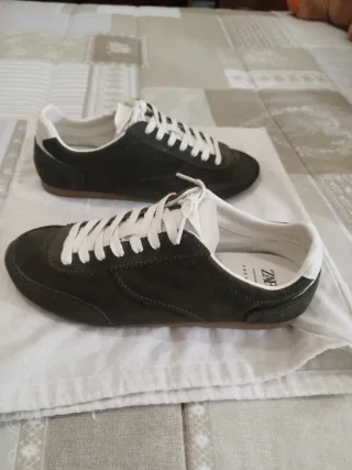 Zapatillas Zara Verde Oliva Mujer Talla 38