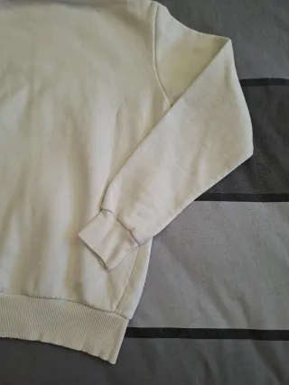 Felpa con cappuccio bianca e fantasia