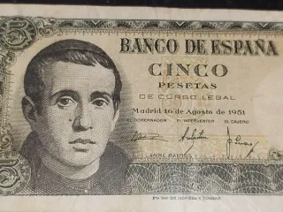 Billete 5 Pesetas Banco de España 1951