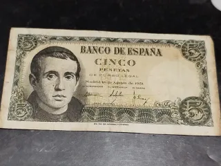 Billete 5 Pesetas Banco de España 1951