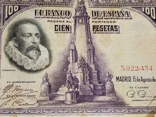 Billete 100 pesetas El Banco de España