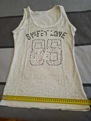 Canotta donna con strass