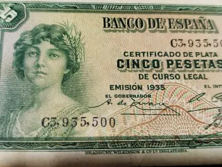 Billete 5 Pesetas Banco de España 1935