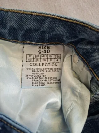 Jeans cargo S con polsini