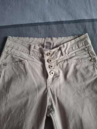 Pantaloni donna beige