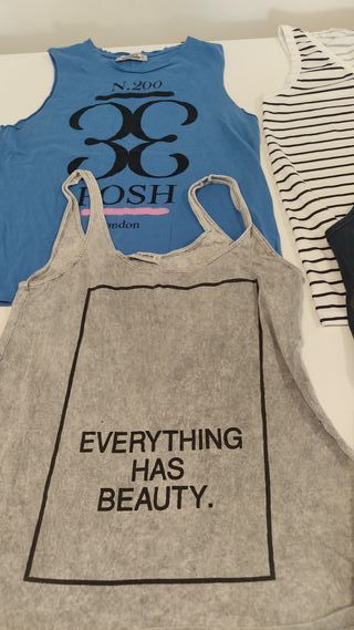 Lote 7 Camisetas Tirantes Mujer Talla S