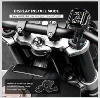 Monitor Presión Neumáticos Moto TPMS