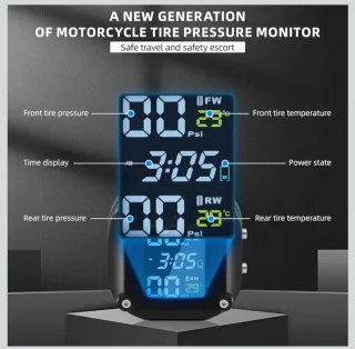 Monitor Presión Neumáticos Moto TPMS