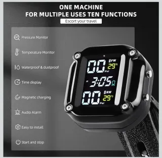 Monitor Presión Neumáticos Moto TPMS