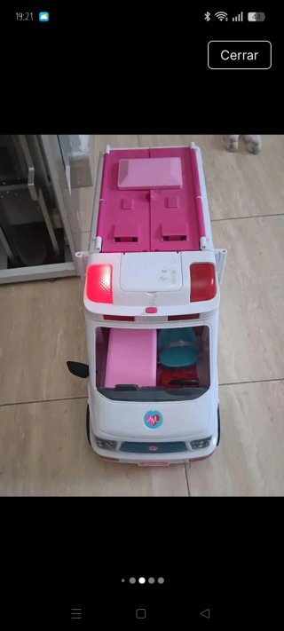 Ambulancia Barbie Rosa y Blanca