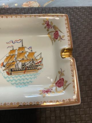 Cenicero antiguo chino barco velero