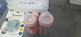 Pack Bebé:huellas, biberones suavinex y ventosa