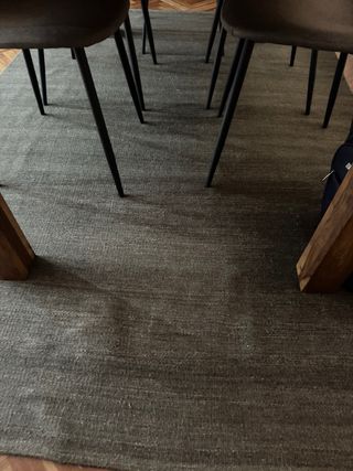 Alfombra Zara Home Lana y Algodón Marrón 160x230