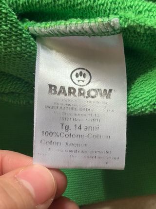 Felpa Barrow verde originale 14 anni streetwear