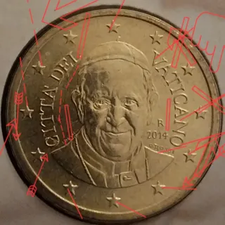 2 Moneda Conmemorativas Curso legal ERRORES 50CENT