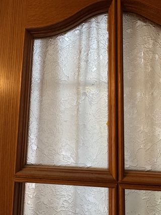 Puerta madera maciza con cristal de 70x200