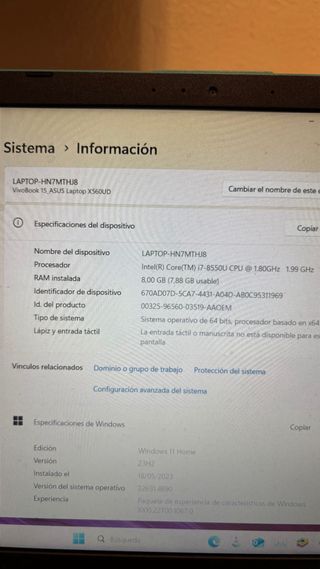Portátil ASUS VivoBook 15 X560UD