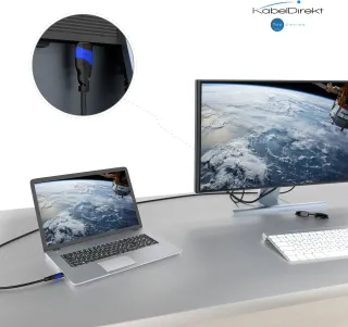 KabelDirekt – Cable DisplayPort 4K/60Hz – 5 m – inmunidad contra interferencias